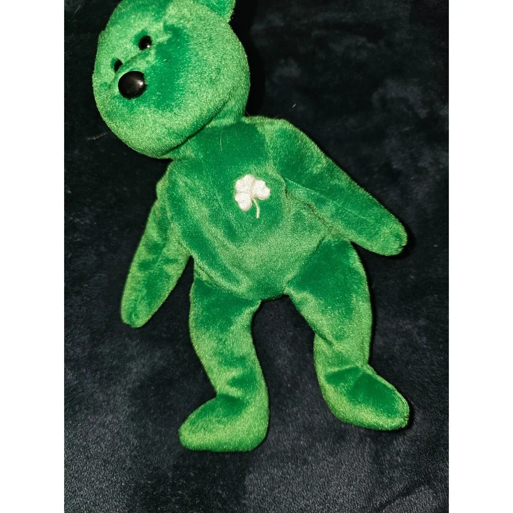 Ty Beanie Baby Erin the Bear Green St Patricks Day Shamrock Plush 1997 Retired